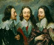 Anthony Van Dyck This triple portrait of King Charles I was sent to Rome for Bernini to model a bust on Germany oil painting reproduction